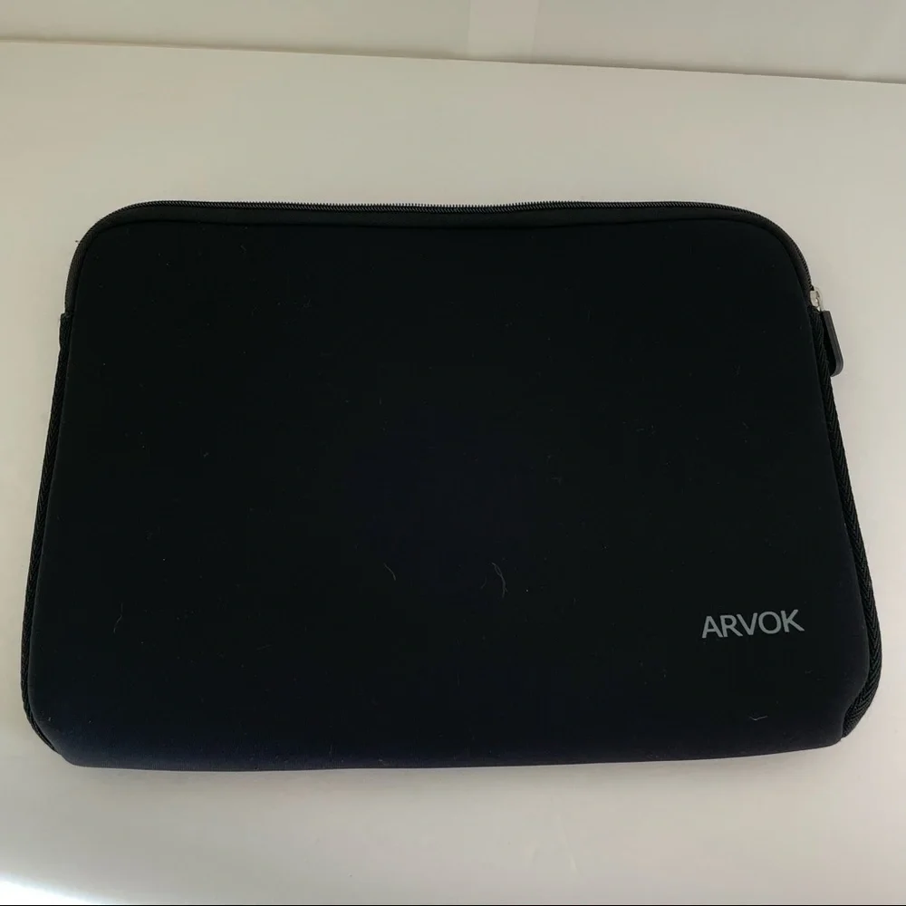 Foam Black Zippered Laptop Case by ARVOK